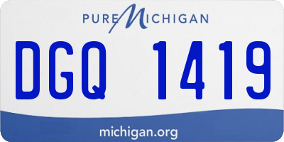 MI license plate DGQ1419