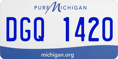 MI license plate DGQ1420