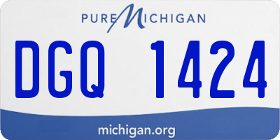 MI license plate DGQ1424