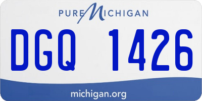 MI license plate DGQ1426