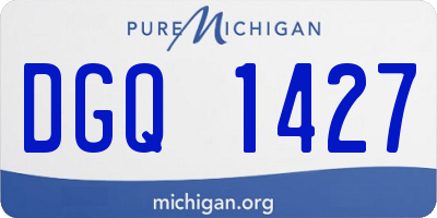 MI license plate DGQ1427