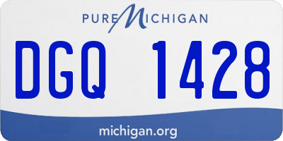 MI license plate DGQ1428