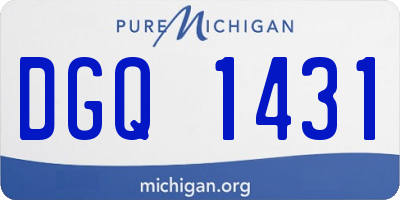 MI license plate DGQ1431