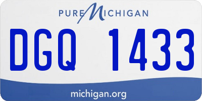 MI license plate DGQ1433