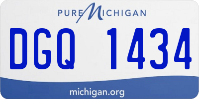 MI license plate DGQ1434