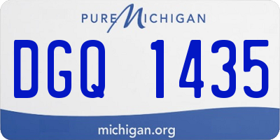 MI license plate DGQ1435