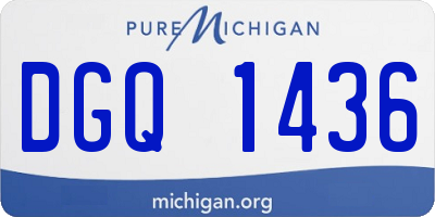 MI license plate DGQ1436