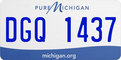 MI license plate DGQ1437