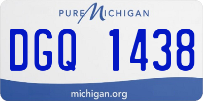 MI license plate DGQ1438