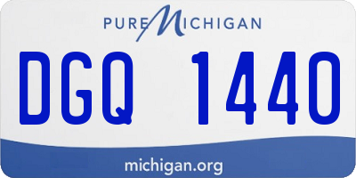 MI license plate DGQ1440