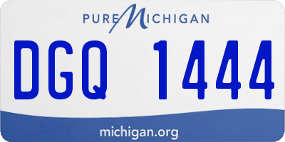 MI license plate DGQ1444