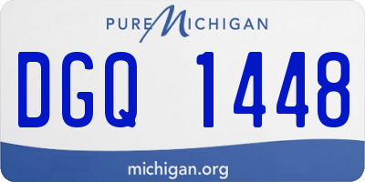 MI license plate DGQ1448