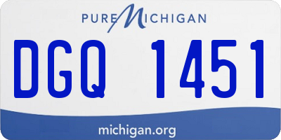 MI license plate DGQ1451