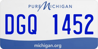 MI license plate DGQ1452