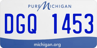 MI license plate DGQ1453