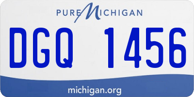 MI license plate DGQ1456
