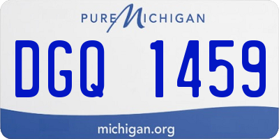 MI license plate DGQ1459