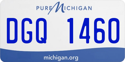 MI license plate DGQ1460