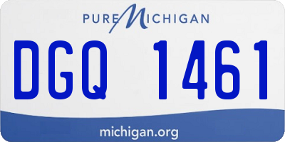 MI license plate DGQ1461