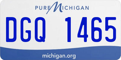 MI license plate DGQ1465