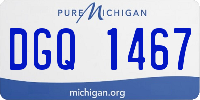 MI license plate DGQ1467