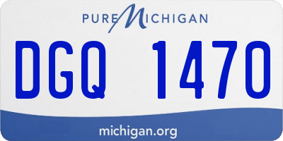 MI license plate DGQ1470