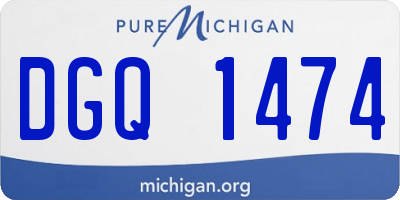 MI license plate DGQ1474