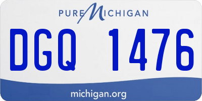 MI license plate DGQ1476