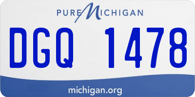 MI license plate DGQ1478