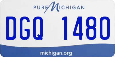 MI license plate DGQ1480
