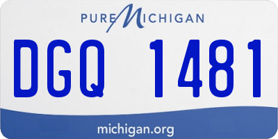 MI license plate DGQ1481