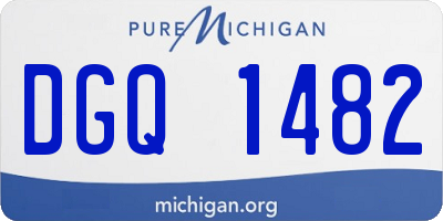 MI license plate DGQ1482