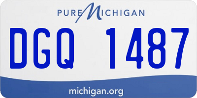 MI license plate DGQ1487