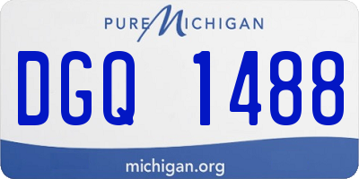 MI license plate DGQ1488