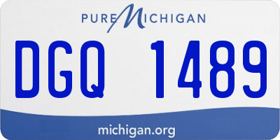 MI license plate DGQ1489