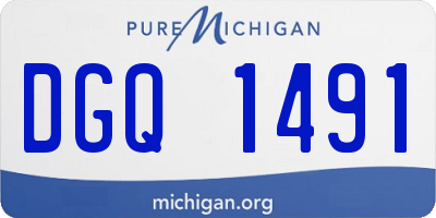 MI license plate DGQ1491