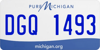 MI license plate DGQ1493