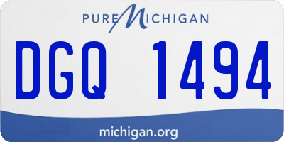 MI license plate DGQ1494