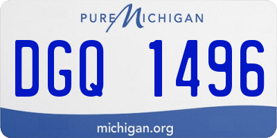 MI license plate DGQ1496