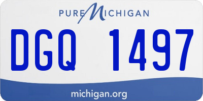 MI license plate DGQ1497
