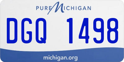 MI license plate DGQ1498