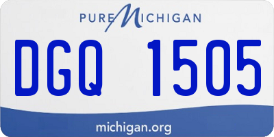 MI license plate DGQ1505