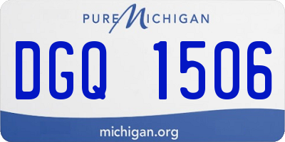 MI license plate DGQ1506