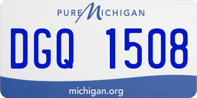 MI license plate DGQ1508