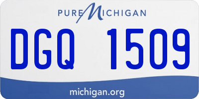MI license plate DGQ1509