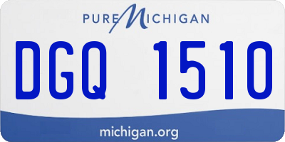 MI license plate DGQ1510