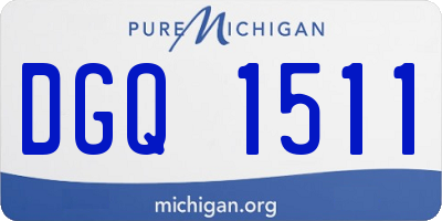 MI license plate DGQ1511