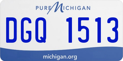 MI license plate DGQ1513