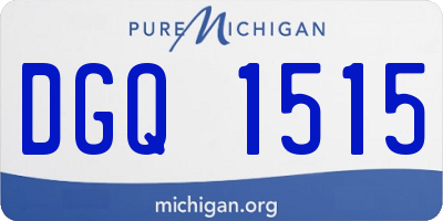 MI license plate DGQ1515