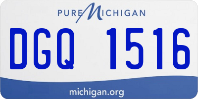 MI license plate DGQ1516